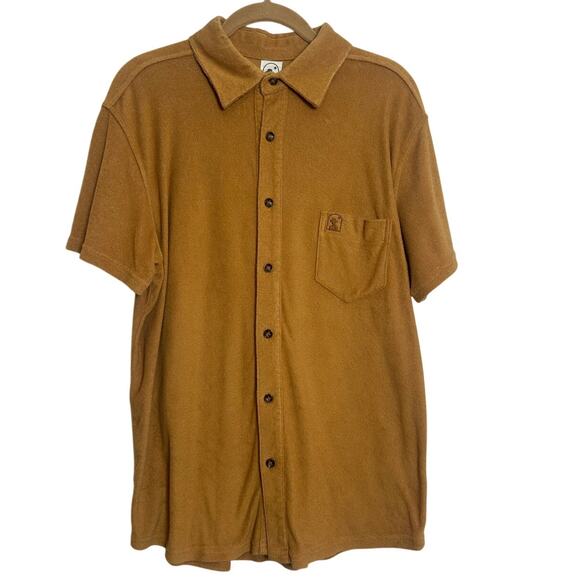 Dandy del Mar The Tropez Shirt Burnt Sienna Button Up Top Sz L - Picture 1 of 6